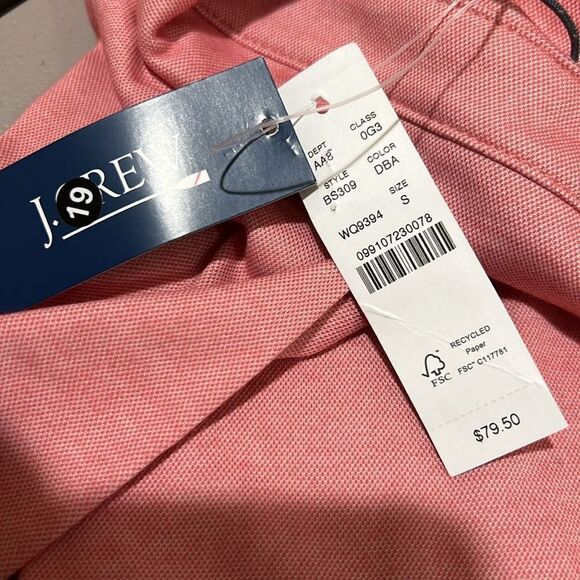 J. Crew BS309 Long-sleeve performance  Pink polo shirt COOLMAX® technology - Picture 9 of 15